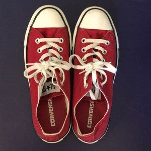 Red Converse All-Star Tennis Shoes Low Top
